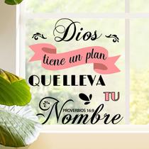 Adesivo de parede Deus tem um plano com o versículo bíblico Provérbios 16:9 Adesivo de parede Deus tem um plano com o versículo bíblico Provérbios 16:9
