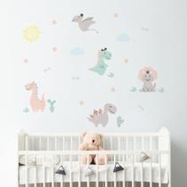Adesivo de Parede Dinossauro Menina Jurassic Baby Cobre 1m² Adesivo de Parede Dinossauro Menina Jurassic Baby Cobre 1m²