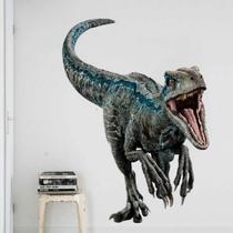 Adesivo De Parede Dinossauro Velociraptor Blue-G 60X85Cm
