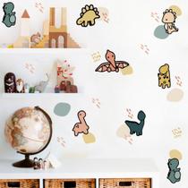 Adesivo de Parede Dinossauros Cute Baby Bolinhas Pegadas