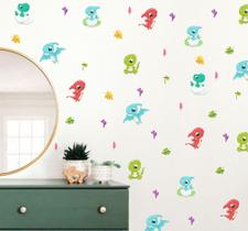 adesivo de parede dinossauros cute baby decoração bebê
