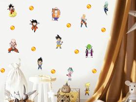 Adesivo De Parede Dragon Ball Pequenos E Bolinhas Decoração - Adesivos Kigrude