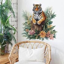 Adesivo de parede em PVC autoadesivo Tiger in the Forest 60x30cm Adesivo de parede em PVC autoadesivo Tiger in the Forest 60x30cm