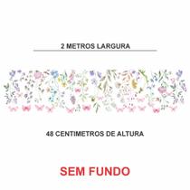 Adesivo de Parede em Recorte sem fundo jardim encantado 200x48 - GVS DECOR Adesivo de Parede em Recorte sem fundo jardim encantado 200x48 - GVS DECOR