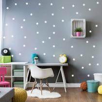 Adesivo de Parede Estrelas Brancas 54un Cobre 4m²