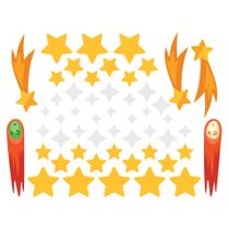 Adesivo de Parede Estrelas Kit Extra Sistema Solar com 52un Adesivo de Parede Estrelas Kit Extra Sistema Solar com 52un
