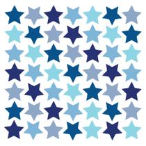 Adesivo de Parede Estrelas tons de Azul Infantil 54un Cobrem Adesivo de Parede Estrelas tons de Azul Infantil 54un Cobrem