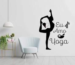 Adesivo De Parede Eu Amo Yoga