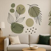 Adesivo De Parede Flor Decorativo Folhagem e Detalhes Verdes Pastéis Para Sua Casa Adesivo De Parede Flor Decorativo Folhagem e Detalhes Verdes Pastéis Para Sua Casa