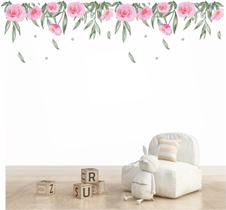 Adesivo de Parede Florais Cerejeira e Folhagens Boho Adesivo de Parede Florais Cerejeira e Folhagens Boho