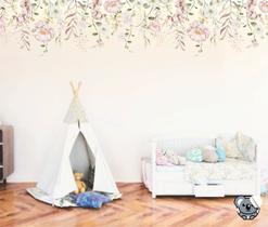 Adesivo de Parede Florais e Folhagens Boho Candy Color