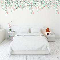 Adesivo de Parede Florais e Rosas Jardim Roda teto Boho