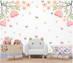 Adesivo de Parede Flores e Folhagens Boho