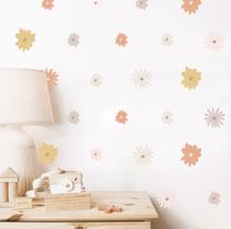 Adesivo de Parede Flores Florais Tons Pastéis