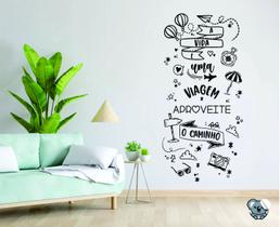 Adesivo de Parede Frase a vida é uma Viagem