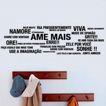 Adesivo De Parede Frase Ame Mais 04-M 120X33Cm