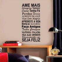 Adesivo De Parede Frase Ame Mais 2-Eg 60X120Cm