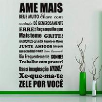 Adesivo De Parede Frase Ame Mais-Eg 60X120Cm