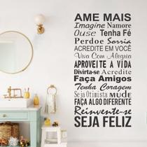 adesivo de parede frase ame mais quarto sala decoração adesivo de parede frase ame mais quarto sala decoração