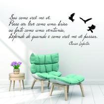 Adesivo De Parede Frase Clarice Lispector - Sou como você me vê Colakoala