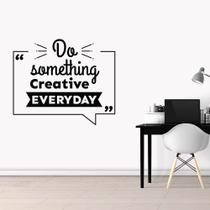 Adesivo de Parede Frase Do Something Creative Preto Adesivo de Parede Frase Do Something Creative Preto
