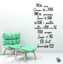 Adesivo de Parede Frase Fale com Amor
