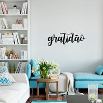 Adesivo de Parede Frase Gratidão Agradecer