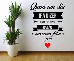 Adesivo De Parede Frase Legião Urbana Música Preto 60X70Cm - Sempre Viva Home Decor