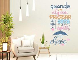 Adesivo de Parede Frase Motivacional Seja Chuva Amor