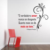 Adesivo de Parede Frase - O Verdadeiro Amor - 015frm Adesivo de Parede Frase - O Verdadeiro Amor - 015frm