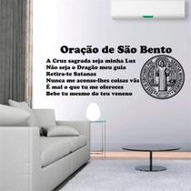 Adesivo De Parede Frase Oração A São Bento-G 20X51Cm - Mix Adesivos