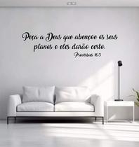 Adesivo De Parede Frase Provérbios 16:3 Mod02 Adesivo De Parede Frase Provérbios 16:3 Mod02