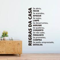 Adesivo de Parede Frase Regras da Casa Adesivo de Parede Frase Regras da Casa