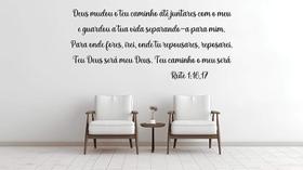 Adesivo De Parede Frase Rute 1:16,17