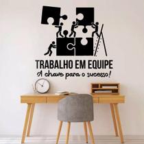 Adesivo De Parede Frase Trabalho Em Equipe-M 58X55Cm