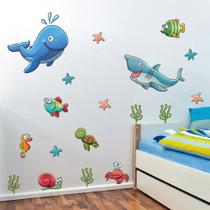 Adesivo de Parede - Fundo do Mar - 227inm Adesivo de Parede - Fundo do Mar - 227inm