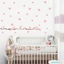 adesivo de parede galho borboletas passarinhos