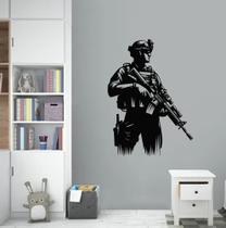 adesivo de parede gamers sniper jogos guerra armadura