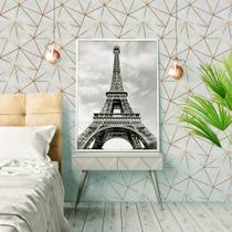 Adesivo De Parede Geométrico Fendi Zara Gold Fundo Textura Tons de Cinza 310x58cm - PPDGE222