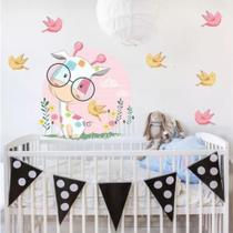 Adesivo De Parede Girafa Colorida Kit Borboletas Adesivo De Parede Girafa Colorida Kit Borboletas