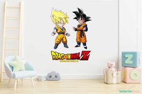 adesivo de parede goku e gohan dragon ball z