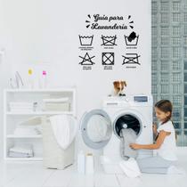 Adesivo de Parede Guia para Lavanderia Miniaturas Instruções Como Lavar
