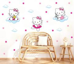 adesivo de parede hello kitty meninas gatinha bebê desenho infantil decorativo