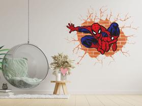 adesivo de parede homem aranha buraco Spider-Man filme desenho jogo infantil