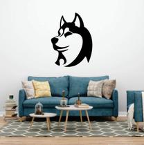 Adesivo De Parede Husk Siberiano - Silhueta de cachorro