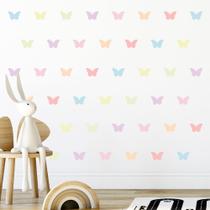 Adesivo de Parede Infantil 105 Borboletas Tons Pastel Quarto Sala Menina Menino Decoração Bebê 158adn Adesivo de Parede Infantil 105 Borboletas Tons Pastel Quarto Sala Menina Menino Decoração Bebê 158adn