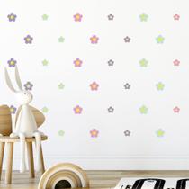 Adesivo de Parede Infantil 116 Flores Tons de Rosa, lilás e Verde Quarto Sala Menina Menino Decoração Bebê 186adn Adesivo de Parede Infantil 116 Flores Tons de Rosa, lilás e Verde Quarto Sala Menina Menino Decoração Bebê 186adn