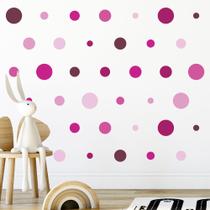 Adesivo de Parede Infantil 123 Bolinhas Tons de Rosa Quarto Sala Menina Menino Decoração Bebê 117adn Adesivo de Parede Infantil 123 Bolinhas Tons de Rosa Quarto Sala Menina Menino Decoração Bebê 117adn