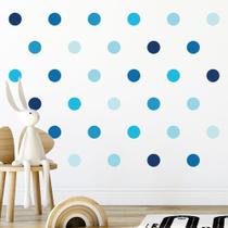 Adesivo de Parede Infantil 126 Bolinhas Tons de Azul Quarto Sala Menina Menino Decoração Bebê 055adn Adesivo de Parede Infantil 126 Bolinhas Tons de Azul Quarto Sala Menina Menino Decoração Bebê 055adn