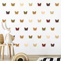 Adesivo de Parede Infantil 126 Borboletas Tons de Boho Chic Cores Terrosas Quarto Sala Menina Menino Decoração Bebê 165adn Adesivo de Parede Infantil 126 Borboletas Tons de Boho Chic Cores Terrosas Quarto Sala Menina Menino Decoração Bebê 165adn